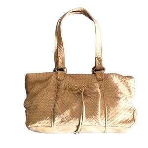 ASPECTS by Lisette Leather Woven Tan Handle Bag 💼
